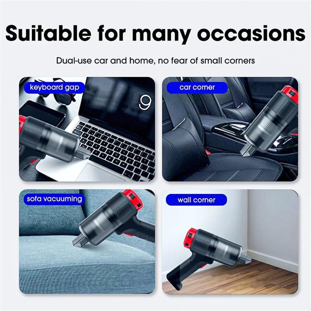 CARSUN C3088 Rechargeable Car Home Handheld Vacuum Cleaner High Power Wireless Vacuum Cleaner - 7