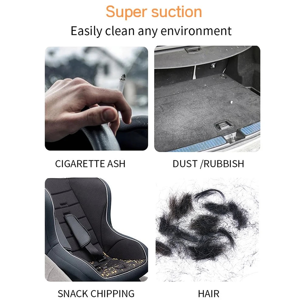 CARSUN C1398 Rechargeable Cordless Car Vacuum Powerful 6000Pa Portable Vacuum Cleaner with LED Light - 4