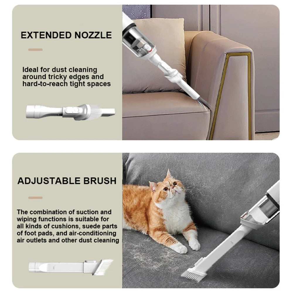 CARSUN C2819 Type-C Wireless Vacuum Cleaner Handheld Dust Cleaner for Car Home Cleaning - 7