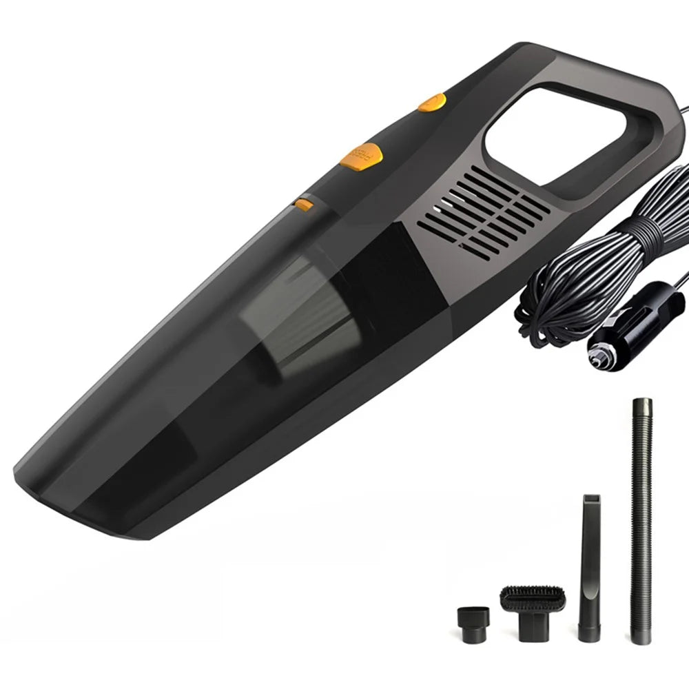 CARSUN C1398 12V Car Cigarette Lighter Plug Vacuum Cleaner High Power Handheld Car Cleaning Tool with LED Light - 1