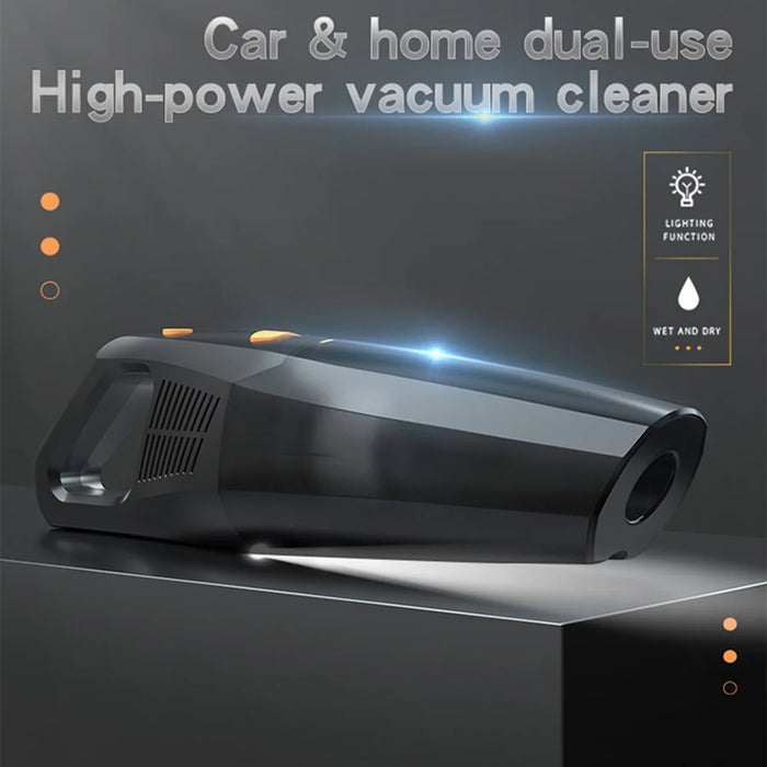 CARSUN C1398 12V Car Cigarette Lighter Plug Vacuum Cleaner High Power Handheld Car Cleaning Tool with LED Light - 2