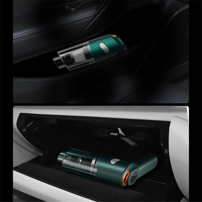 KBN-010 10000Pa Powerful Car Cordless Vacuum Cleaner Handheld Cleaning Tool - Blackish Green - 5