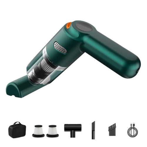 KBN-010 10000Pa Cordless Vacuum Cleaner with Replacement Filters, Storage Bag Car Vacuum Cleaner - Blackish Green - 1