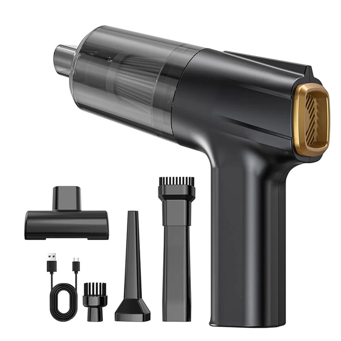 3101-A Handheld Brush Motor Car Vacuum Cleaner 4000mAh Battery-Operate Mini Wireless Vacuum Cleaner - Black - 1