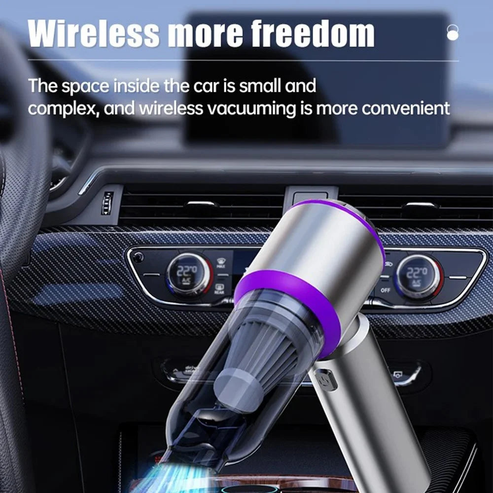 SUITU ST-6653Plus High Power Car Home Handheld Vacuum Cleaner Wireless Rechargeable Cleaning Tool - Silver+Grey - 3