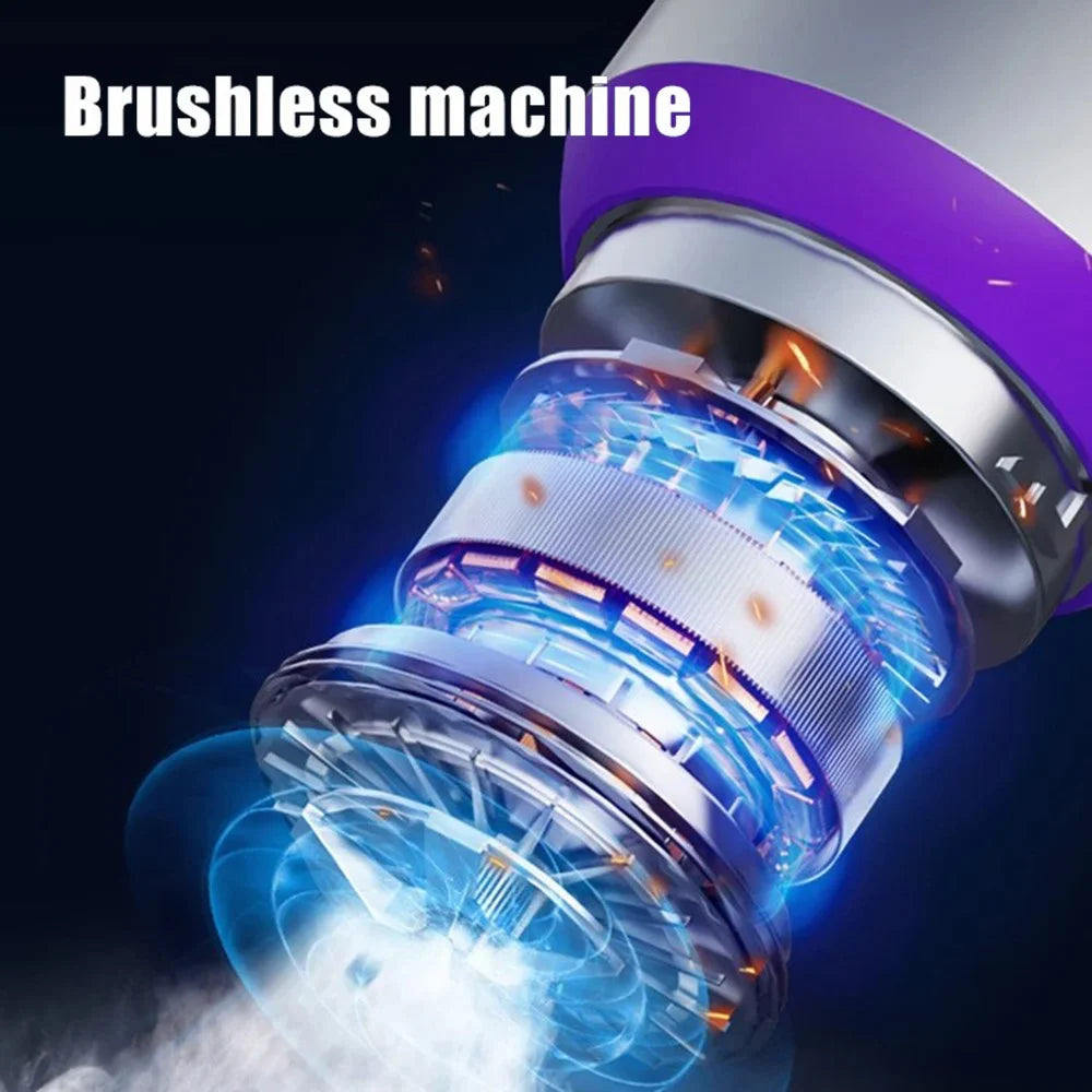 SUITU ST-6653Plus High Power Car Home Handheld Vacuum Cleaner Wireless Rechargeable Cleaning Tool - Silver+Grey - 4