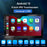R911B 1+32GB 9 Inch Android 15 Wireless CarPlay Android Auto GPS Navigation Screen with 12-LED Rearview Camera - 3