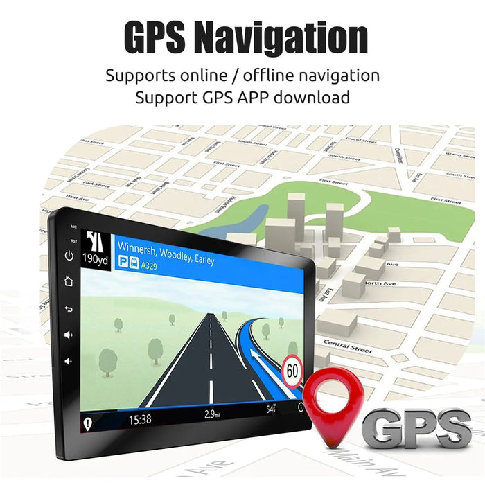 R911B 1+32GB 9 Inch Android 15 Wireless CarPlay Android Auto GPS Navigation Screen with 12-LED Rearview Camera - 4