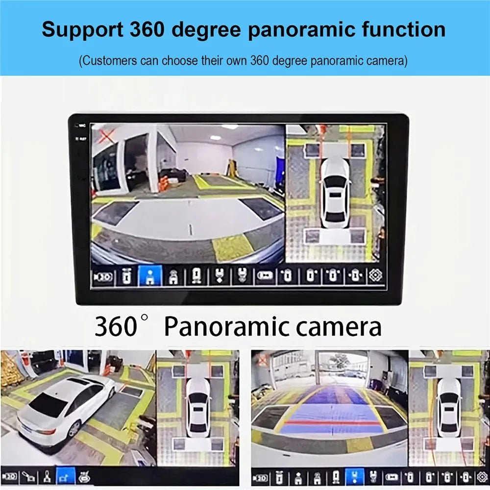 R915A 8+128GB 10.36 Inch 2K QLED Android 15 Wireless CarPlay 360 Degree Panoramic GPS Car Stereo (without Camera) - Black - 5