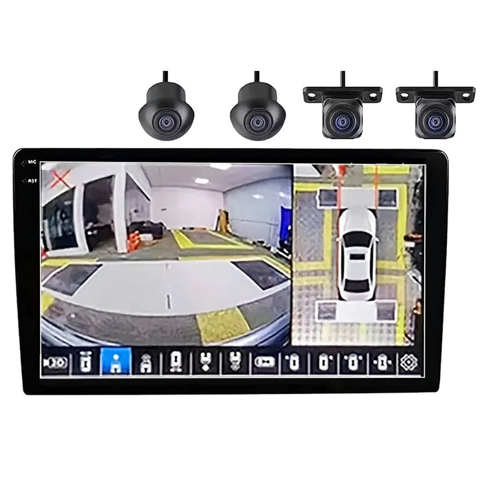 R915C 8+128GB 10.36 Inch 2K QLED Android 15 Wireless CarPlay GPS Car Stereo with 360 Degree Panoramic Camera - Black - 1