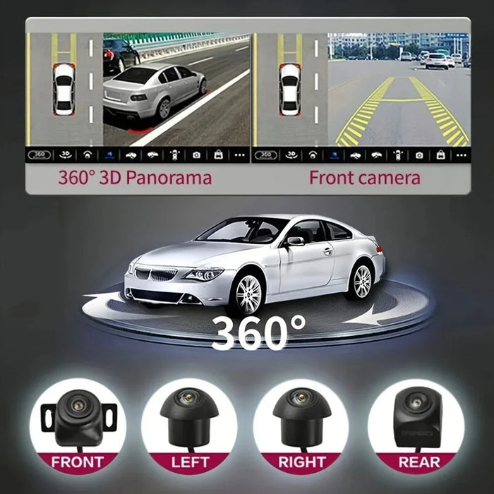 R916C 8+256GB 10.36 inch 2K QLED Android 15 Wireless CarPlay GPS Car Stereo with 360 Degree Panoramic Camera - Black - 3