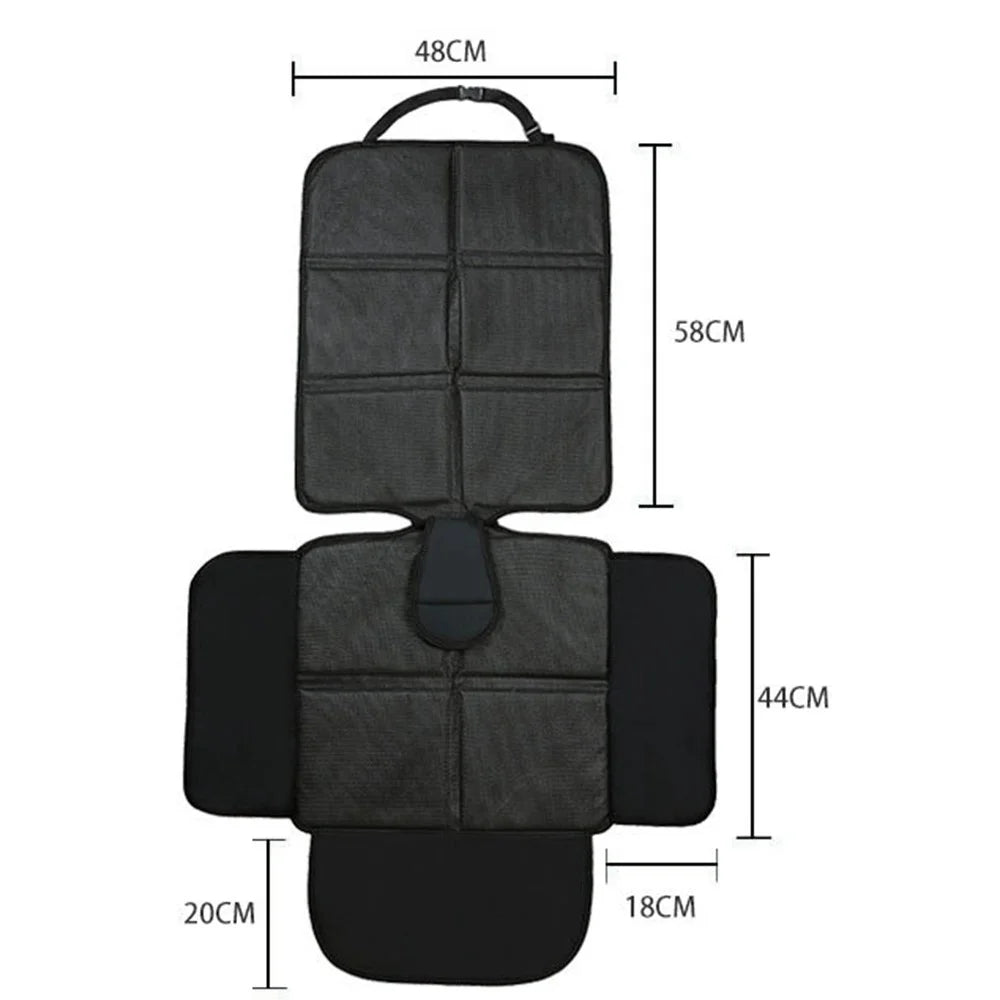 JF004 Waterproof Car Seat Protector for Child Car Seat and Pets, Soft Seat Protection Pad with Storage Pocket - Circle - 5