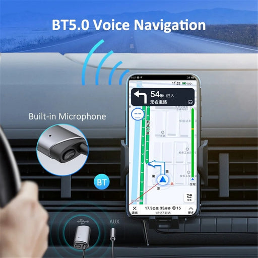 LOHEE S-28 Bluetooth-compatible 5.0 Receiver AUX Adapter Car Bluetooth-compatible Connector HD Bluetooth-compatible Call - 2