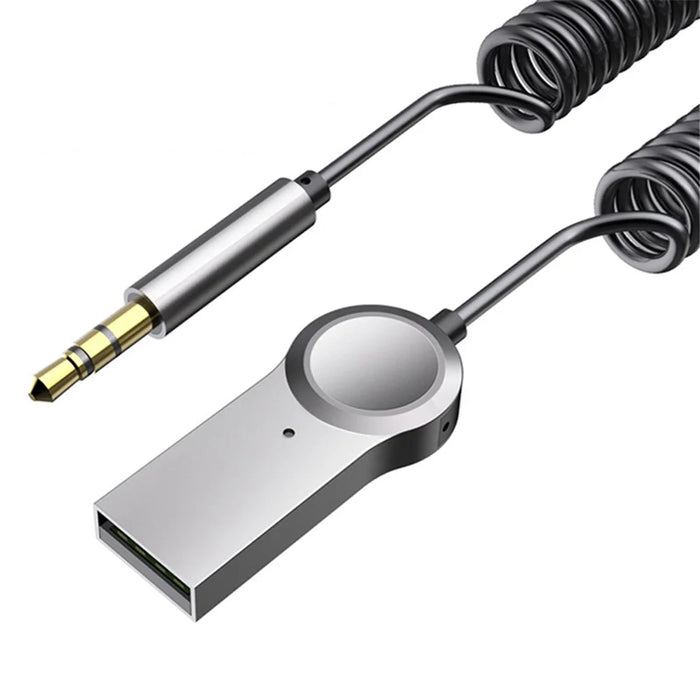 LOHEE S-27 Bluetooth-compatible 5.0 Receiver with Microphone Bluetooth-compatible Wireless Audio Adapter AUX Adapter - 1