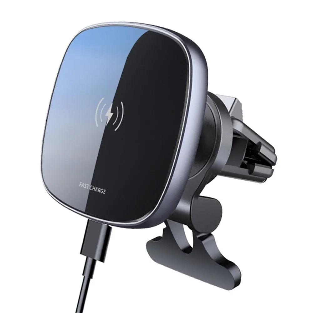LOHEE W-26 Car Magnetic Wireless Charger Air Vent 15W Fast Charging Station Phone Holder 360-degree Rotating for iPhone 12/13 Series - 7