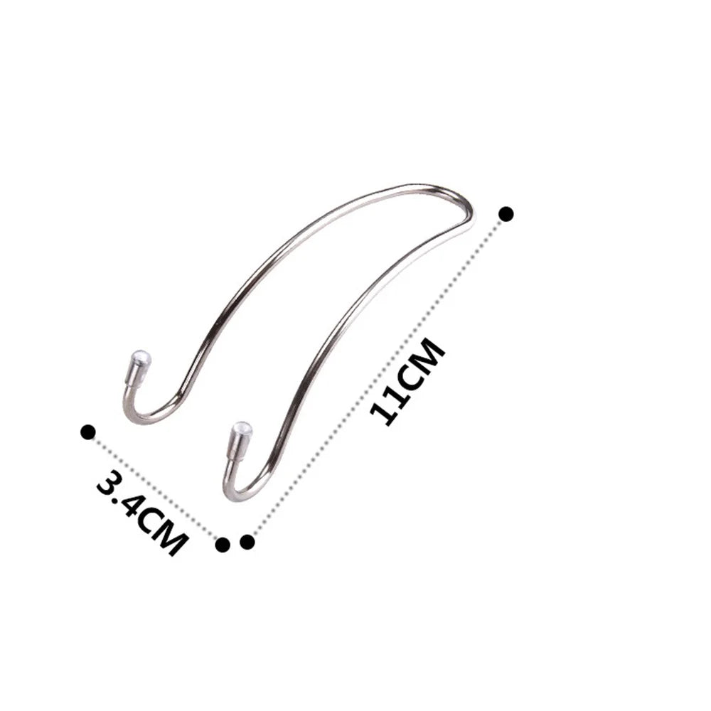 2Pcs Car Seat Back Headrest Hanger Hook Purse Bag Cloth Organizer Holder 3x11x3.4cm - 2