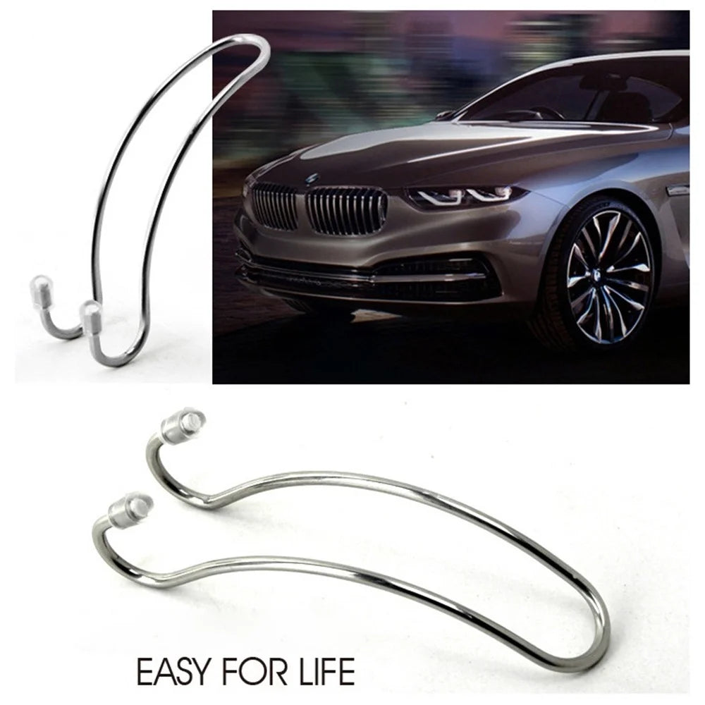 2Pcs Car Seat Back Headrest Hanger Hook Purse Bag Cloth Organizer Holder 3x11x3.4cm - 3