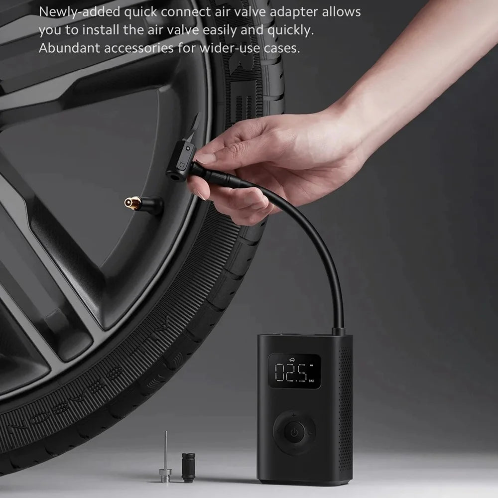 XIAOMI MIJIA MJCQB06QW Portable Car Electric Air Compressor 2 Mini Air Pump 150PSI Inflator with LED Light (Chinese Version) - 2