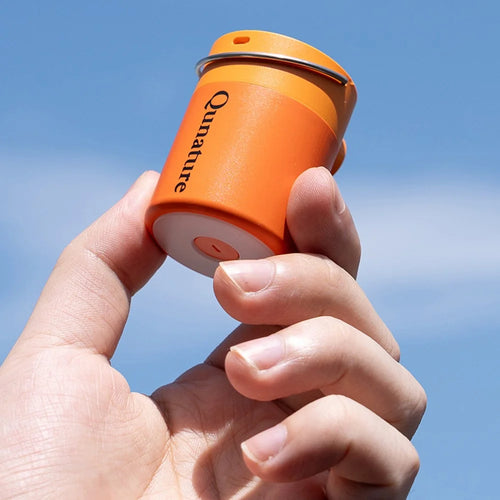 QUNATURE Outdoor Mini Electric Air Pump Magnetic Camping Hanging Lamp Swimming Ring Air Mattress Inflator - Orange - 1