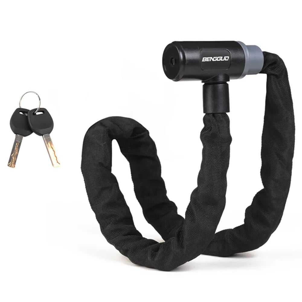 BENGGUO Anti Theft Bike Chain Lock for Bicycle/Motorcycle/Electric Scooter Portable Zinc Alloy Core Security Lock - 6x900mm - 1