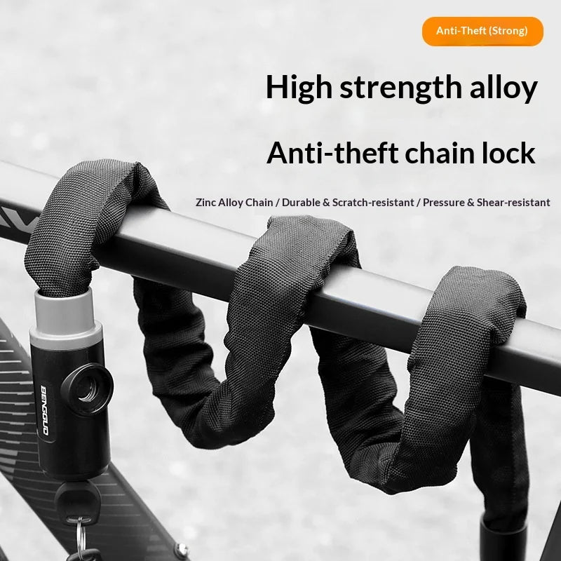 BENGGUO Anti Theft Bike Chain Lock for Bicycle/Motorcycle/Electric Scooter Portable Zinc Alloy Core Security Lock - 6x900mm - 3