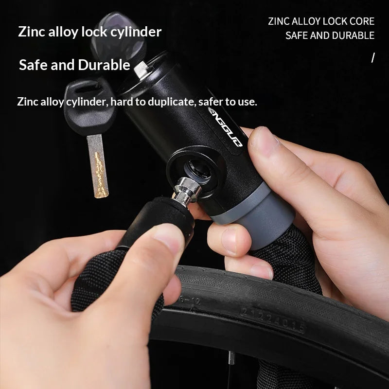BENGGUO Anti Theft Bike Chain Lock for Bicycle/Motorcycle/Electric Scooter Portable Zinc Alloy Core Security Lock - 6x900mm - 6