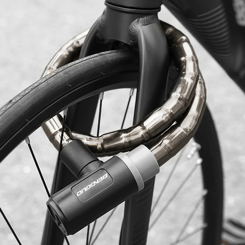 BENGGUO For Mountain / Road / Electric Bike Cable Lock Zinc Alloy Core Anti Theft Security Lock - 22x1000mm - 6