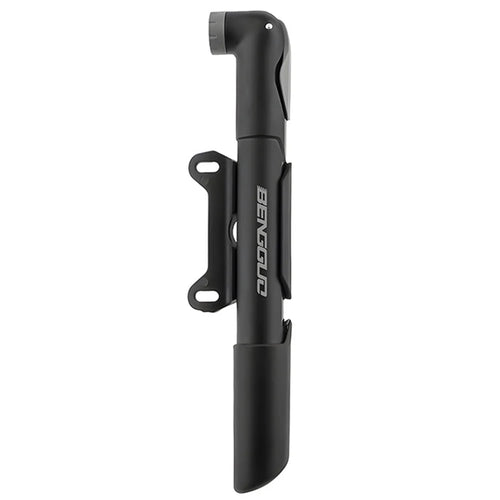 BENGGUO BG-1689 Portable Bike Pump Foldable Telescopic Mini Air Pump for Mountain Road Bike Tire Inflation High Pressure 130PSI - Black - 1