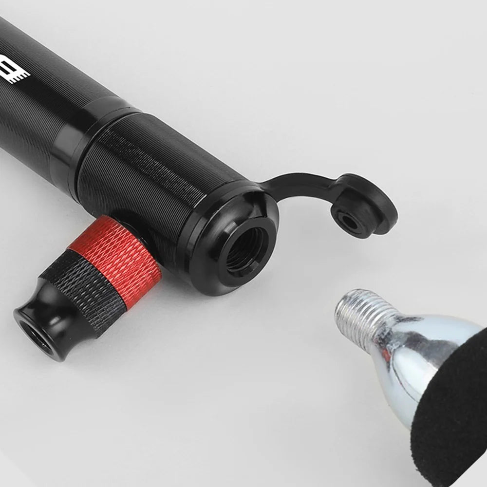 BENGGUO BG-1634 Portable Bike Pump Bicycle Tire Inflator Hand Pump High Pressure 110PSI (No CO2 Gas Cylinder), Black - 7