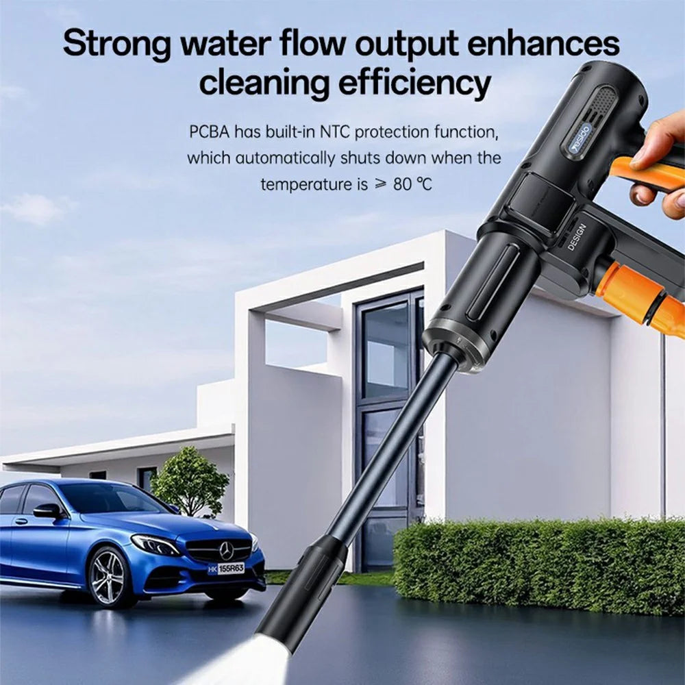 YESIDO VC18 High Pressure Washer Gun 2 Gears Adjustable Cordless Car Cleaner with LED Display - 3
