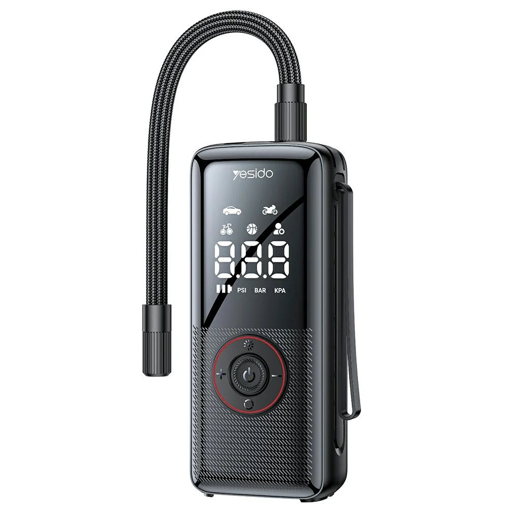 YESIDO VC17 Multi-function Wireless Tire Inflator for Car / Bicycle / Basketball Portable Air Compressor with LED Display - 1