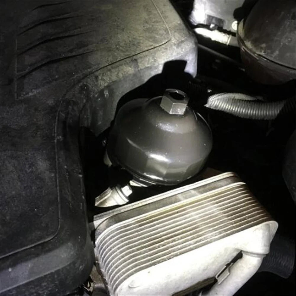 A3633 Engine Oil Filter Wrench 86mm 16-Grid Cartridge Style Filter Housing Cap Wrench for Series 3 - 6