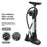 WEST BIKING YP0711198 Bicycle Floor Pump 160PSI High Pressure Air Pump with Gauge for Bike/Electric Vehicle - Black+Silver - 2
