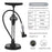 WEST BIKING YP0711198 Bicycle Floor Pump 160PSI High Pressure Air Pump with Gauge for Bike/Electric Vehicle - Black+Silver - 3