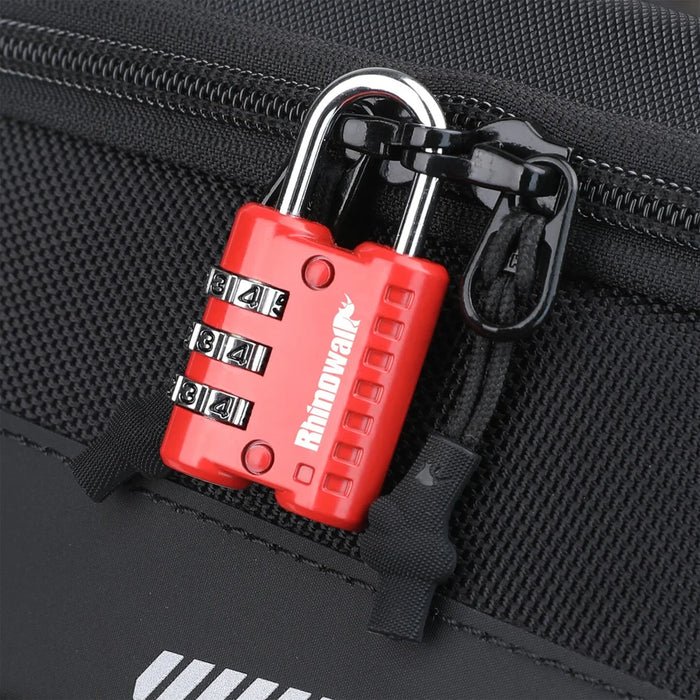 RHINOWALK XM10202 Anti Theft 3 Digit Combination Lock Security Lock for Motorcycle Tank Bag - Red - 4