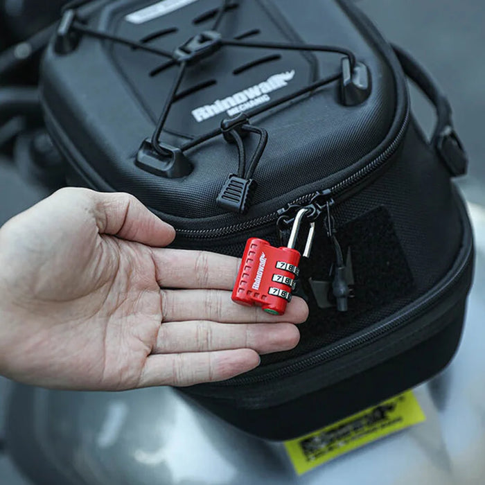 RHINOWALK XM10202 Anti Theft 3 Digit Combination Lock Security Lock for Motorcycle Tank Bag - Red - 5