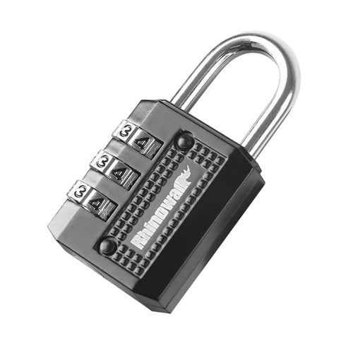 RHINOWALK XM10203 Motorcycle Bag Security Lock Zinc Alloy 3-Digit Anti Theft Combination Lock - Black - 1