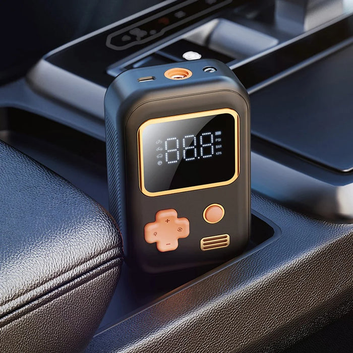 Wireless Car Inflator Pump Intelligent Small Multi-Mode Tire Pump Portable Car Inflator with LED Lighting / Tire Pressure Monitoring - Black - 7