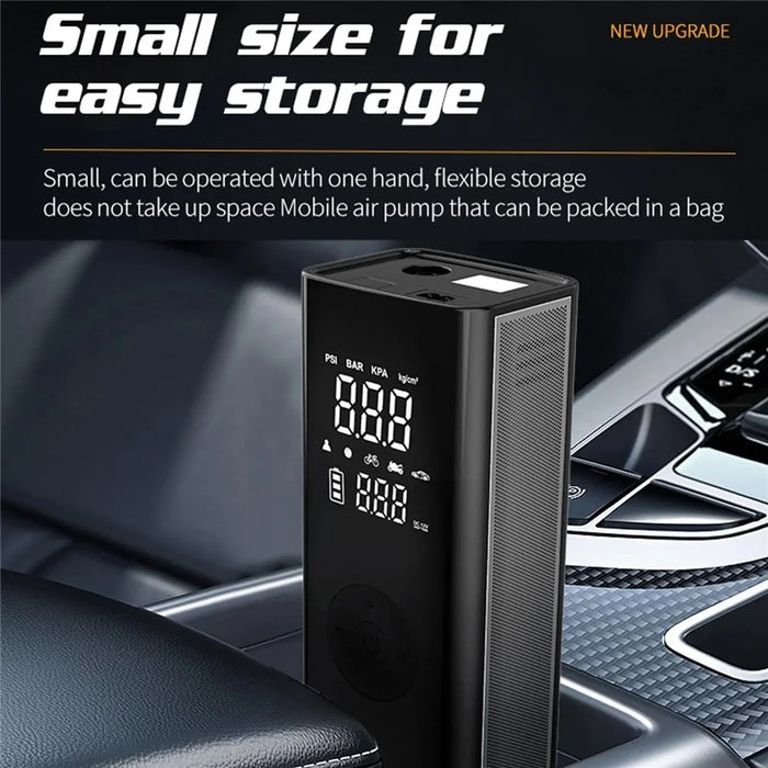 Multifunctional Car Inflator Pump Wireless Intelligent Car Pump Portable Aluminum Alloy 25mm Cylinder Tire Air Pump - 7