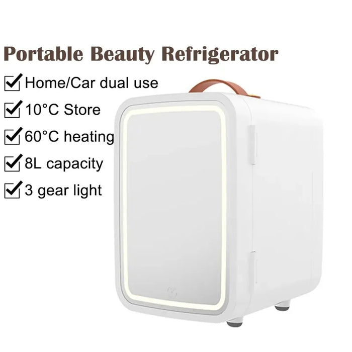 Car Refrigerator 8L Mini Dual Purpose Cooler Warmer Fridge AC / DC Small Refrigerator for Home Car Food Makeup - 2