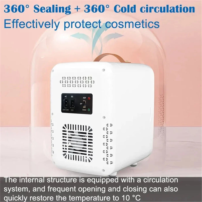Car Refrigerator 8L Mini Dual Purpose Cooler Warmer Fridge AC / DC Small Refrigerator for Home Car Food Makeup - 5
