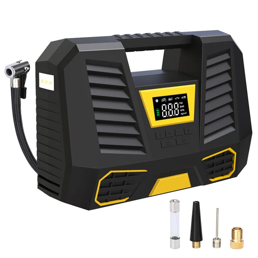 CARSUN c1808 Cordless Tire Inflator Digital Display Portable Air Compressor with LED Light for Motorcycle Bicycle - 1