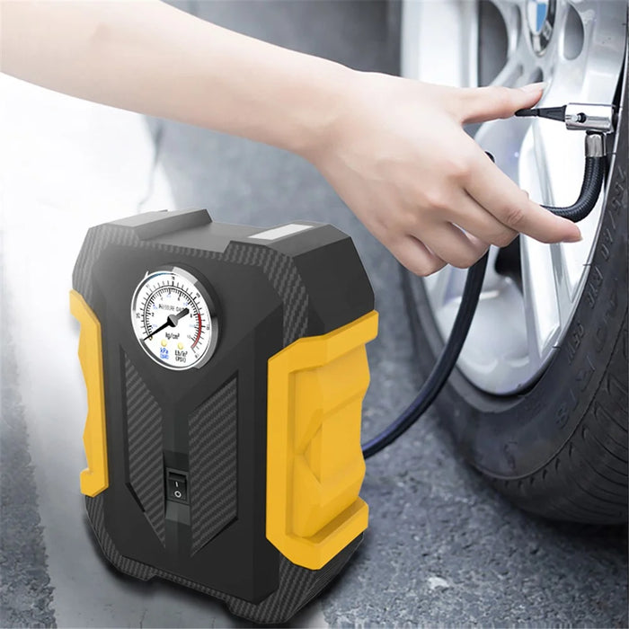 CARSUN c1399 Tire Inflator Portable Car Air Compressor 150PSI Tire Pump with Pressure Gauge and LED Light - 4