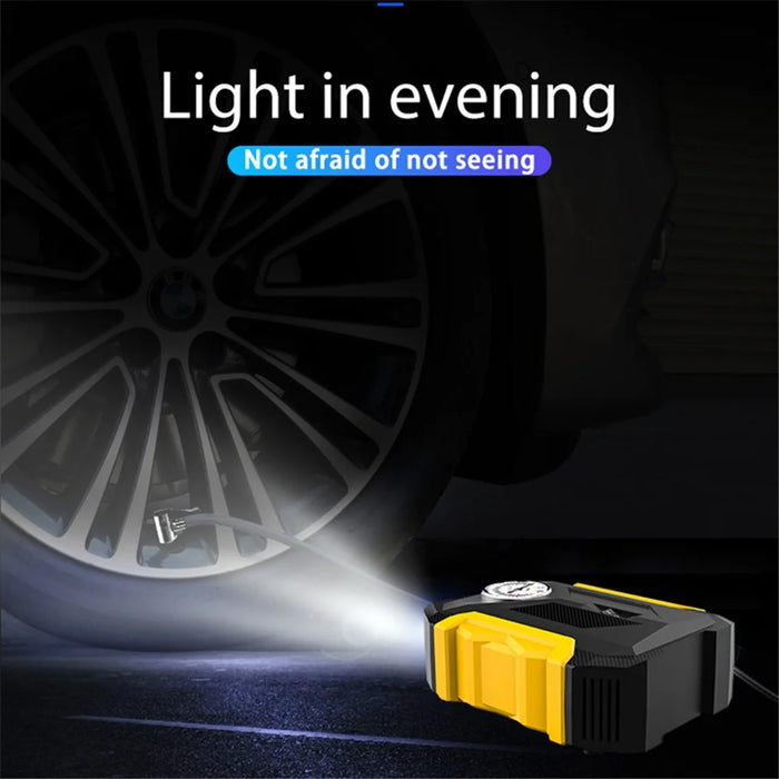 CARSUN c1399 Tire Inflator Portable Car Air Compressor 150PSI Tire Pump with Pressure Gauge and LED Light - 7