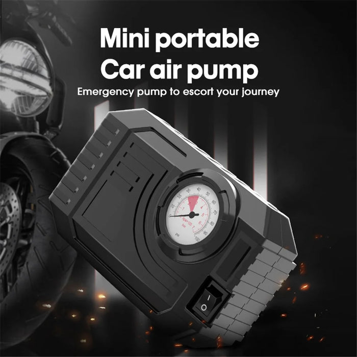 CARSUN C3011 Car Air Compressor 12V Portable Electric Car Tire Inflator Pump with Tyre Pressure Gauge / LED Light - 2