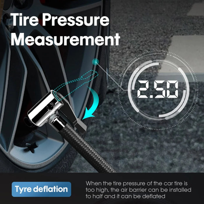 CARSUN C1399 Digital Tire Inflator Portable Car Air Compressor Inflation Pump with LED Light - 5