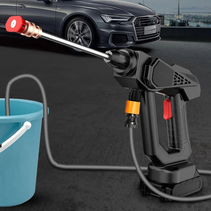 8107 Household Electric Car Washing Machine Water Spray Nozzle 48VH 12000mAh Car Water Gun - Black / US Plug - 2