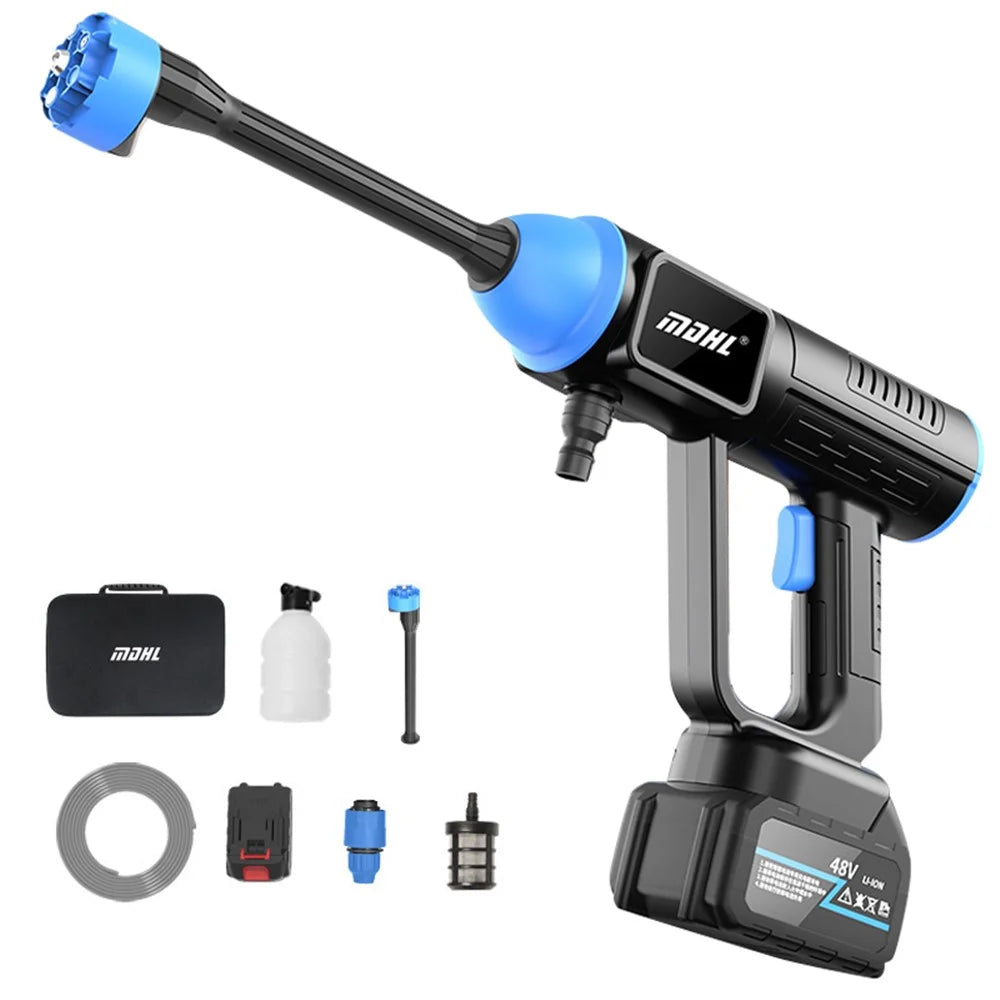 MDHL 8109 Brushless Motor Electric Pressure Washer Car Washing Machine 48VH Car Water Gun with Tool Box - Black / US Plug - 1