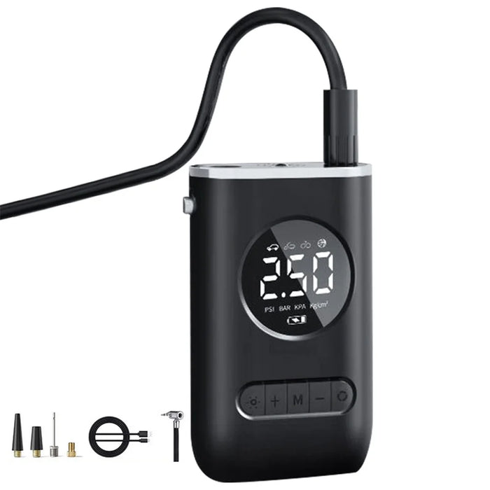 CQB-3668 Inflatable Pump Portable Handheld Digital Display Rechargeable Tire Pump with LED Light - 1
