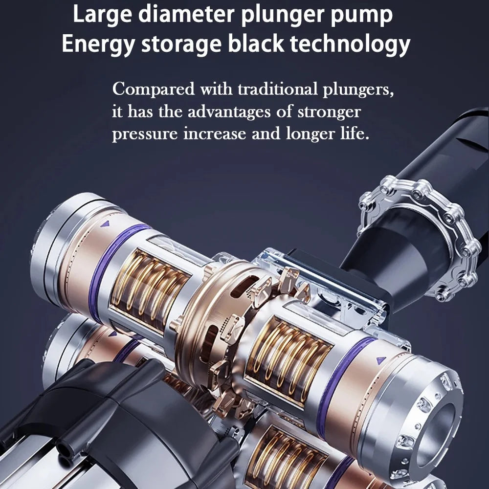 8103 High Pressure Water Gun Electric Car Household Spray Washer Cleaner Washing Machine (Battery: 96VH 18000mAh) - US Plug / Black - 7